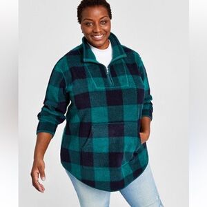 Style & Co. Women’s 1/4 Zip up Fleece Top NWOT size 2x